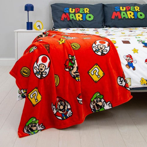 Nintendo Here We Go Again Fleece Blanket