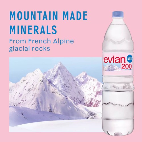 Evian Natural Mineral Water 6 x 1.5L