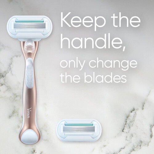 Gillette Venus Platinum Rose Gold Extra Smooth Sensitive Razor