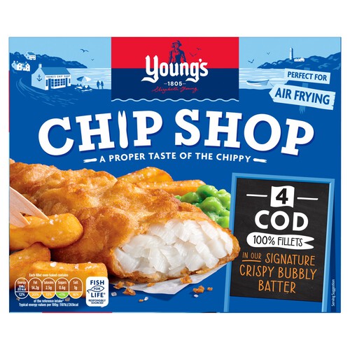 Young's Chip Shop 4 Cod Fillets