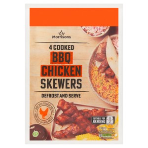 Morrisons BBQ Chicken Skewers 340g Morrisons Online Groceries