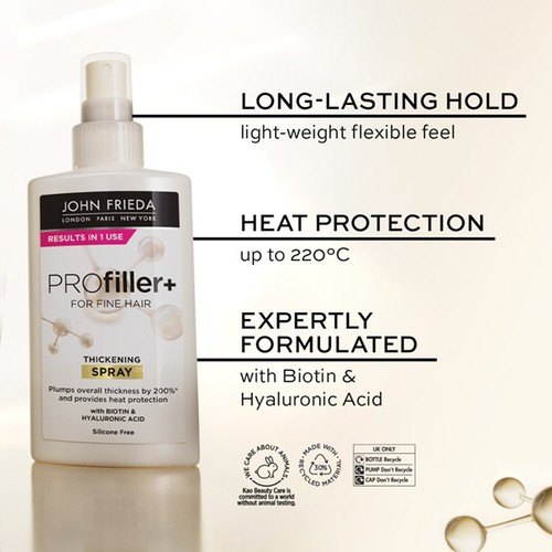John Frieda PROfiller+ Thickening Spray for Thin, Fine Hair 