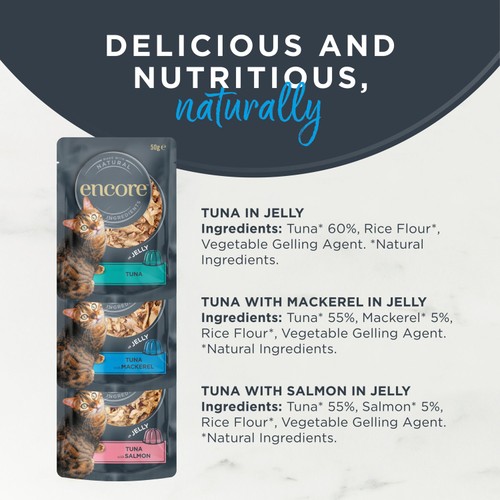 Encore Cat Pouch Fish Selection In Jelly 