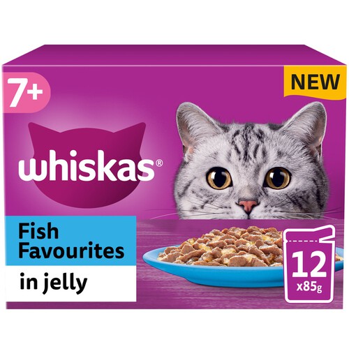 Whiskas Senior  7+ Fish Favourites Pouches in Jelly