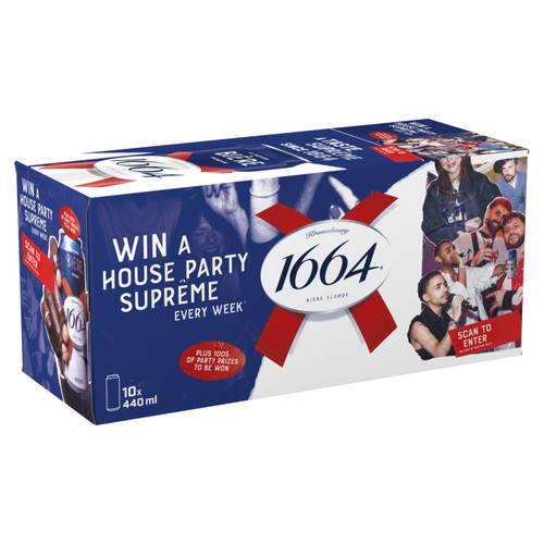Kronenbourg 1664 Biere Beer Lager Cans 10 x 440ml