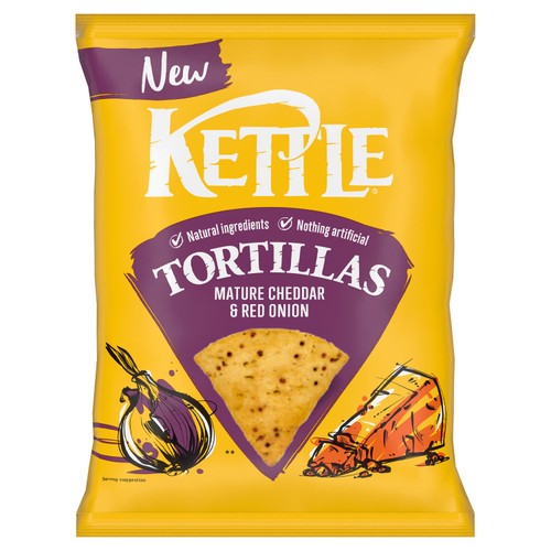 Kettle Tortilla Mature Cheddar & Red Onion 