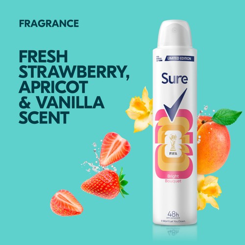 Sure Women Antiperspirant Deodorant Bright Bouquet Aerosol 200ml
