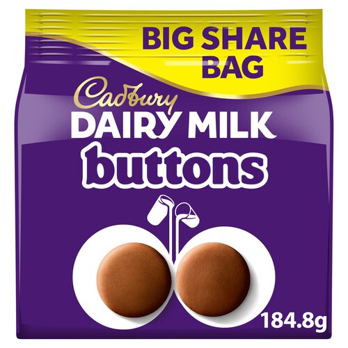 Cadbury Dairy Milk Chocolate Giant Buttons Bag 