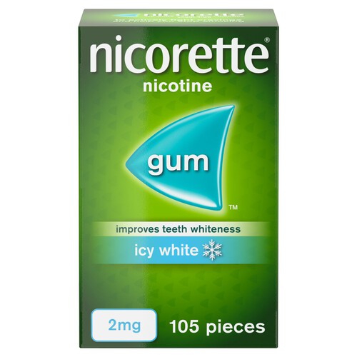 Nicorette Icy White 2mg Gum (Stop Smoking Aid)