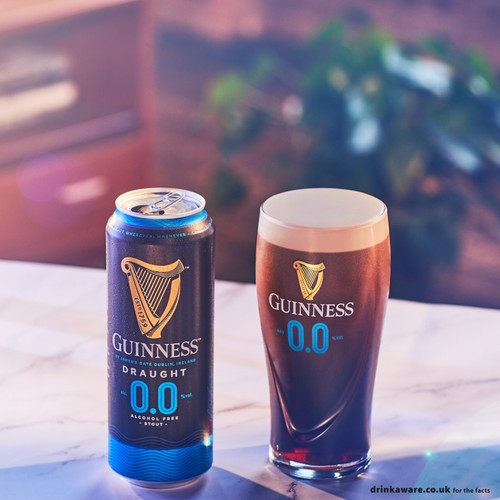 Guinness Draught Alcohol Free Stout Beer 0.0% vol Cans 4x440ml