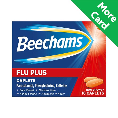 Beechams Flu Plus Sore Throat Cold and Flu Relief Caplet