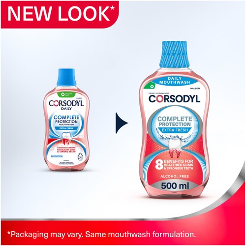 Corsodyl Complete Protection Gum Care Mouthwash Extra Fresh 500ml