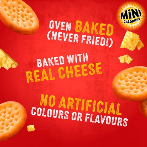 Jacob's Mini Cheddars Red Leicester Multipack Snacks 6 Pack Multipack