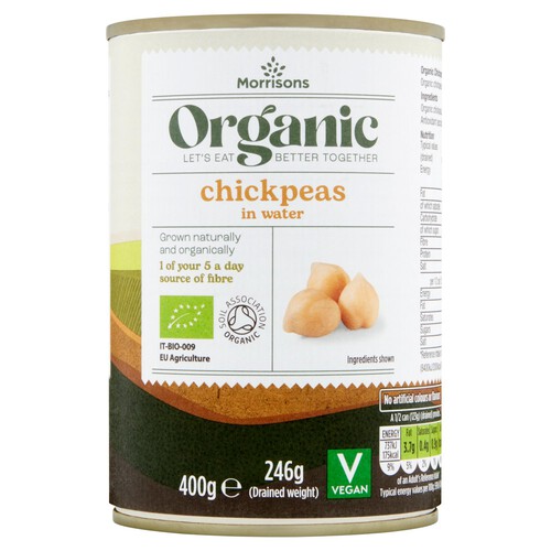 Morrisons Organic Chick Peas In Water (400g)