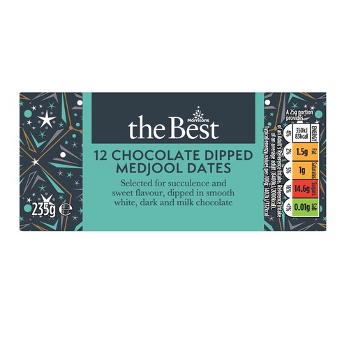 Morrisons The Best 12 Chocolate Dipped Medjool Dates 