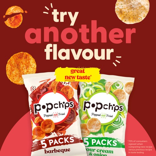 Popchips Barbecue Multipack Crisps 5 Pack