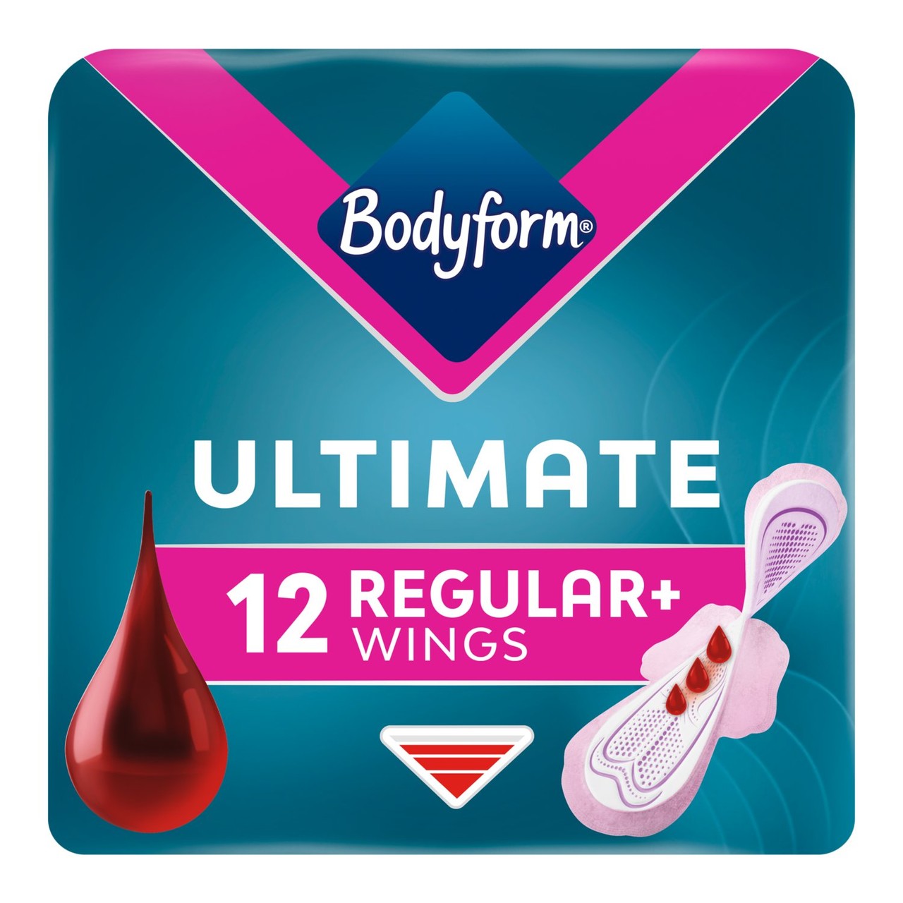 Bodyform Ultimate Ultra Regular Sanitary Towels Wings 12 Pack