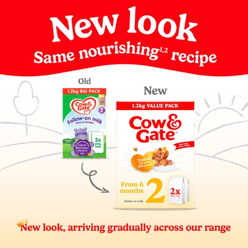 Cow Gate Follow On Baby Milk Formula Powder 6-12 Months Big