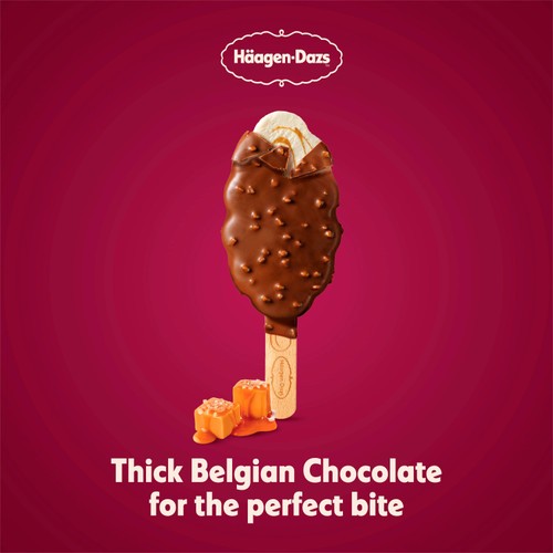 Haagen Dazs 3 Chunky Salted Caramel Ice Cream Sticks