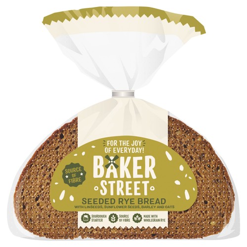 Baker Street Seeded Rye Bread 500g