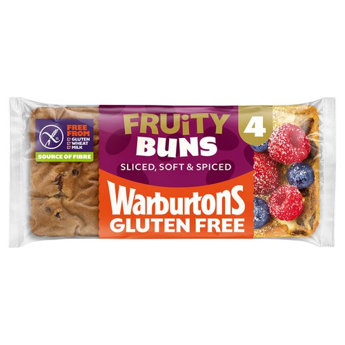 Warburtons Gluten Free  Soft Cinnamon & Raisin Fruity Buns
