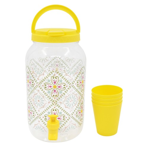 Nutmeg Brights Drinks Dispenser With Cups