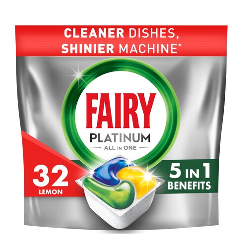 Fairy Platinum All In One Lemon Dishwasher Tablets