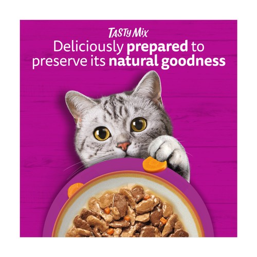 Whiskas 1+ Country Collection Mix Adult Wet Cat Food Pouch in Gravy
