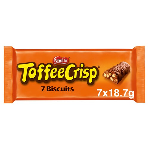 Toffee Crisp Milk Chocolate Biscuit Bar Multipack 7 Pack