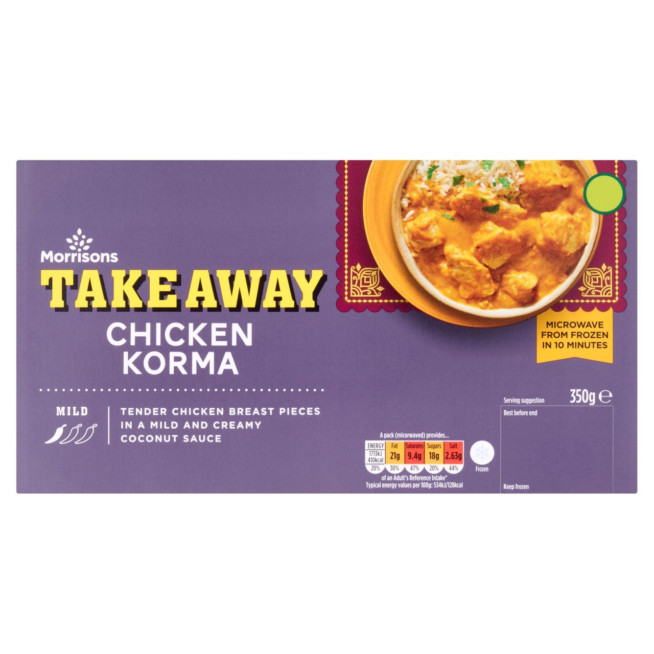 Morrisons Takeaway Chicken Korma Morrisons Online Groceries & Offers