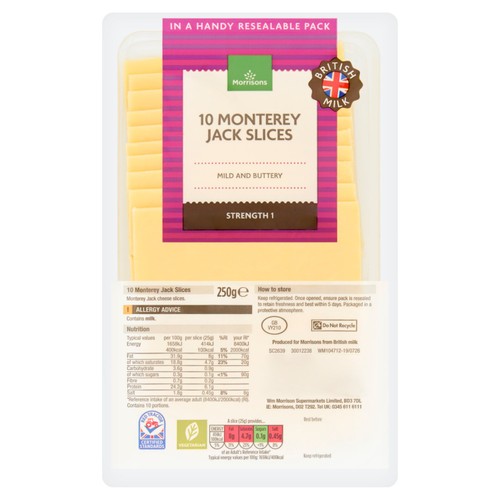 Morrisons Monterey Jack Slices 250g