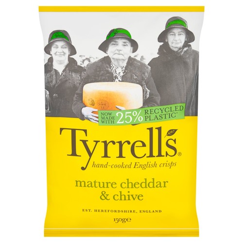 Tyrrells Mature Cheddar & Chive Sharing Crisps 