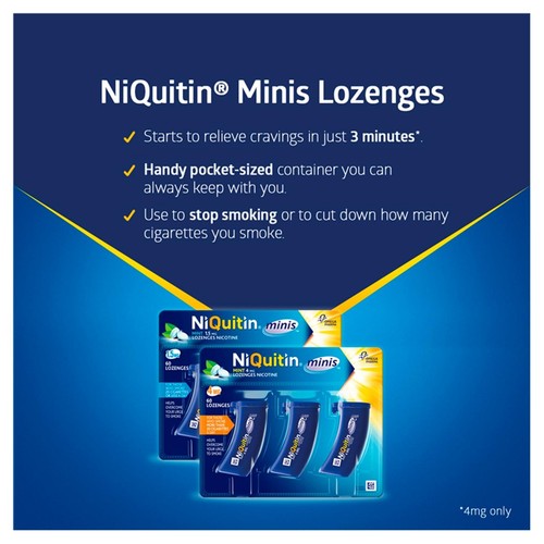 NIQUITIN MINT LOZENGES- 4mg Pack Of 132 Lozenges BBE 10/25 £18.51-687128