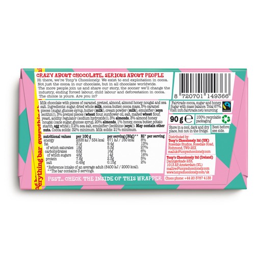 Tony's Chocolonely Milk Everything Bar 
