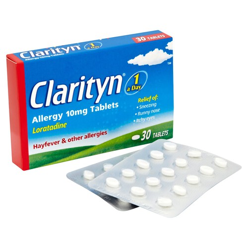 Clarityn Allergy Tablets 10mg Loratadine Allergy and Hayfever Relief