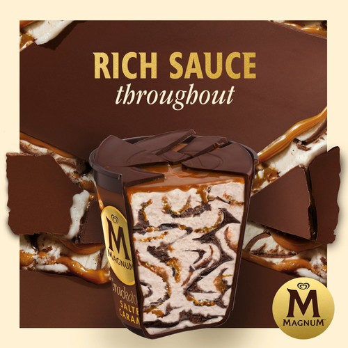 Magnum Crackables Salted Caramel Ice Cream Tub 440ml
