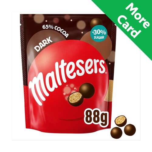 Maltesers Dark Chocolate & Honeycomb Bites 65% Cocoa Pouch Bag 