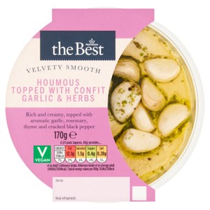 Morrisons The Best Houmous Topped With Confit Garlic 170g