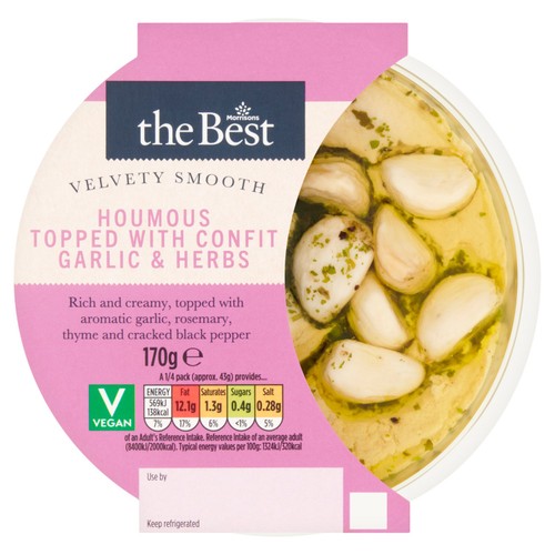 Morrisons The Best Houmous Topped With Confit Garlic 170g