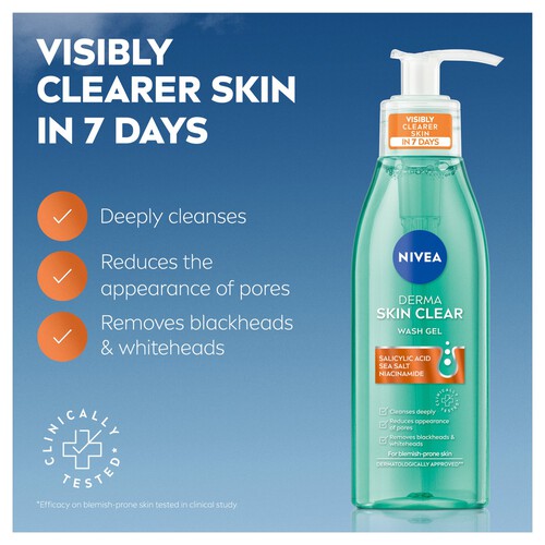 NIVEA Derma Skin Clear Face Wash Gel