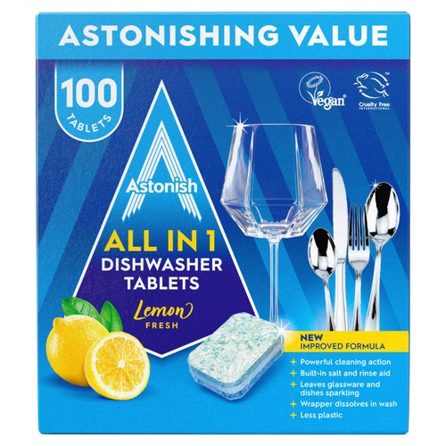 Astonish All in 1 Dishwasher Tablets Lemon Fresh