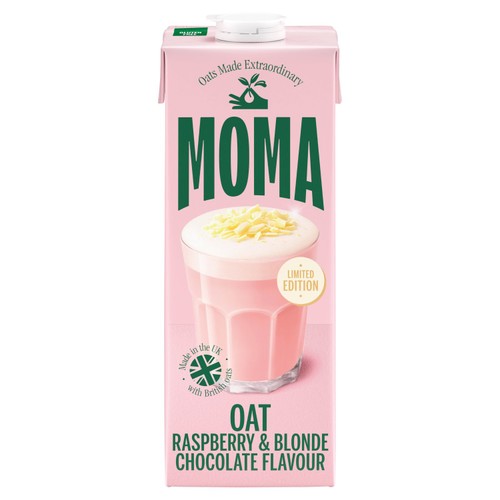 Moma Raspberry & Blonde Chocolate Oat Drink 1L