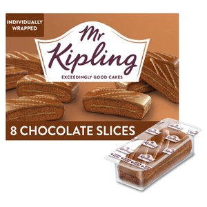 Mr Kipling Chocolate Slices Cakes Multipack Snack 8pk