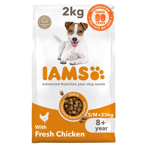 Iams For Vitality Senior Small & Medium Dog Food With Fresh Chicken