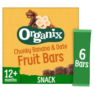 Organix Banana & Date Organic Fruit Snack Bars Multipack | Morrisons
