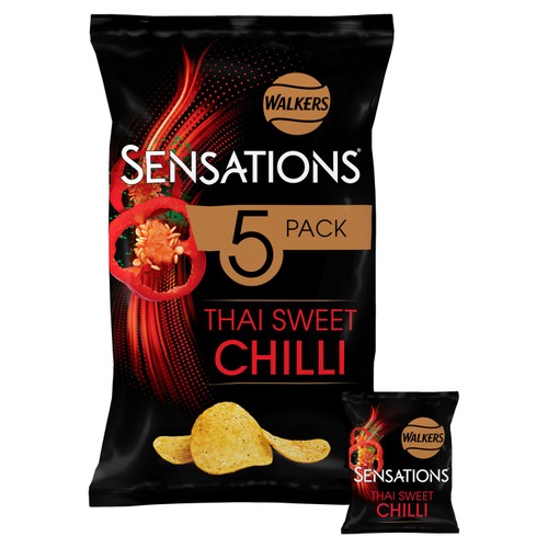 Walkers Sensations Thai Sweet Chilli Multipack Crisps 5x25g