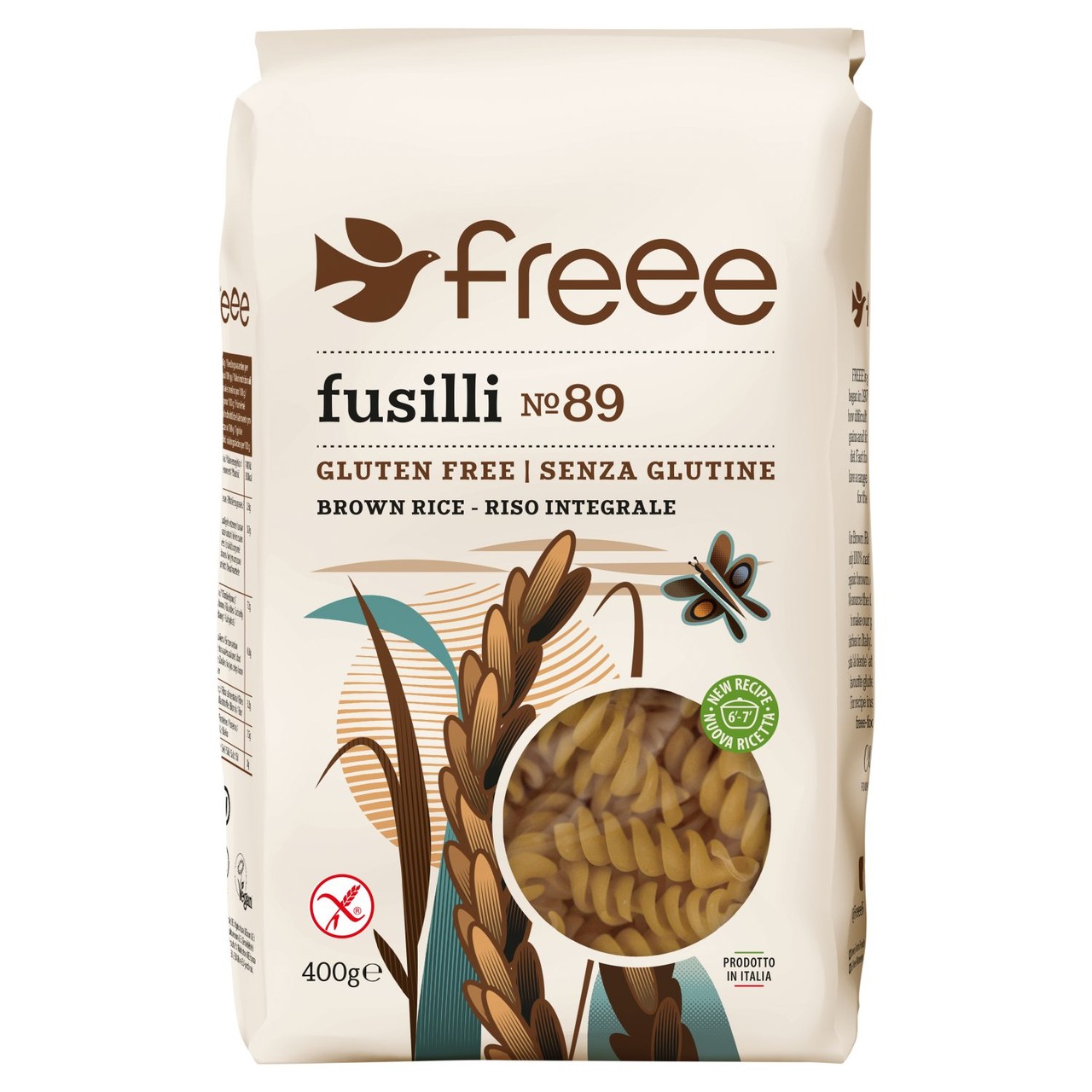 Freee Gluten Free Brown Rice Fusilli Pasta
