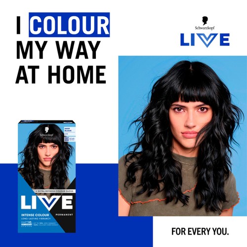 LIVE Intense Colour Permanent Hair Dye 099 Deep Black