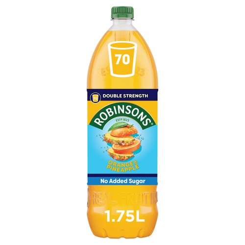 Robinsons Double Strength Orange & Pineapple No Added Sugar Squash 1.75L