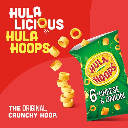 Hula Hoops Cheese & Onion Multipack Crisps 6 Pack